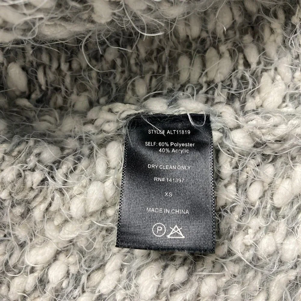 ASTR SWEATER  ROUND NECK CROP TOP WOMEN GRAY SIZE XS - Picture 8 of 13